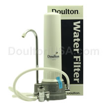 Doulton countertop water filtration system with ultracarb candle